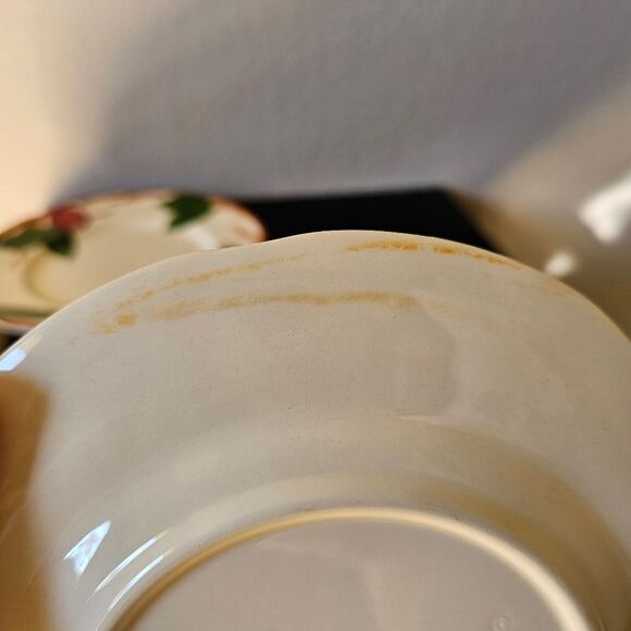 2 Vintage Franciscan Earthware Dinnerware Ceramic Hand Painted Apple Plates - Picture 6 of 6